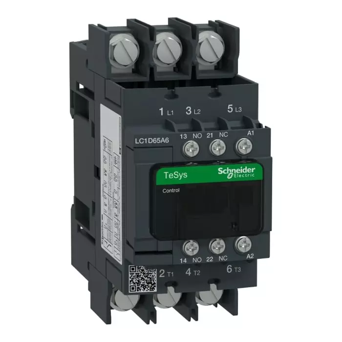 Schneider Electric LC1D Tesys D 3 Pole 1NO+1NC 65 A Changeover Contactor, LC1D65A6M7