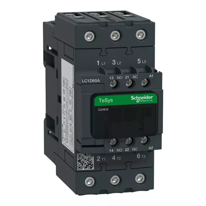 Schneider Electric LC1D Tesys D 3 Pole 1NO+1NC 65 A Changeover Contactor, LC1D65AK7