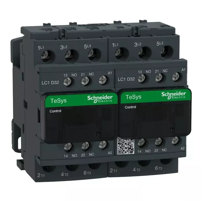 Schneider Electric LC2D Tesys D 3 Pole 1NO+1NC 32 A Reversing Contactor, LC2D32G7