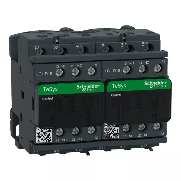 Schneider Electric LC2D Tesys D 3 Pole 1NO+1NC 18 A Reversing Contactor, LC2D18V7
