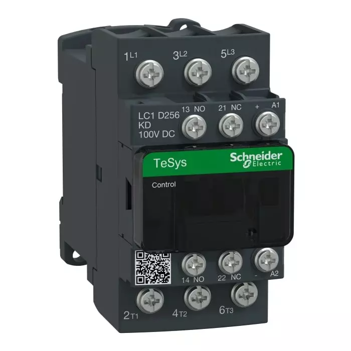 Schneider Electric LC1D Tesys D 3 Pole 1NO+1NC 25 A Changeover Contactor, LC1D256KD