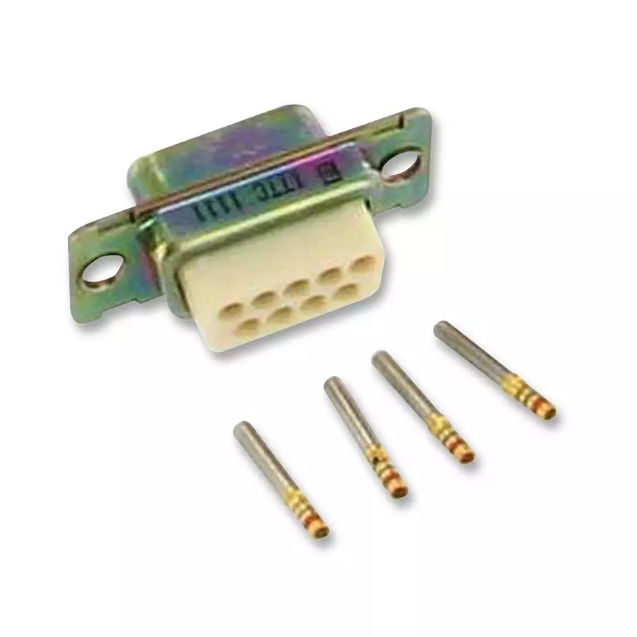 ITT CANNON D Sub Connectors CONNECTOR, D SUB, RECEPTACLE, 9 POSITION, DEMAM9S