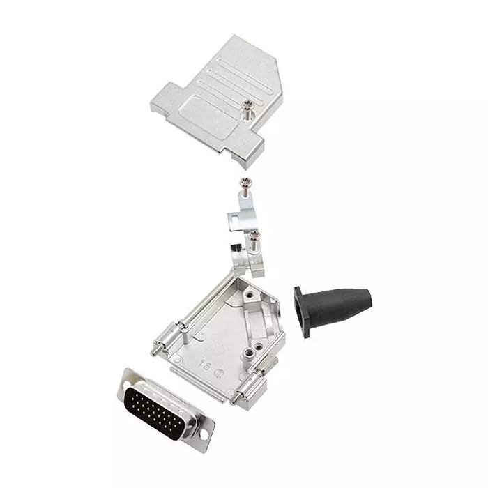 AMPHENOL COMMUNICATIONS SOLUTIONS HD-D SUB CONNECTOR, PLUG, 26POS, SOLDER, L17DTSL15-RG-LJS-S+L717HDA26P