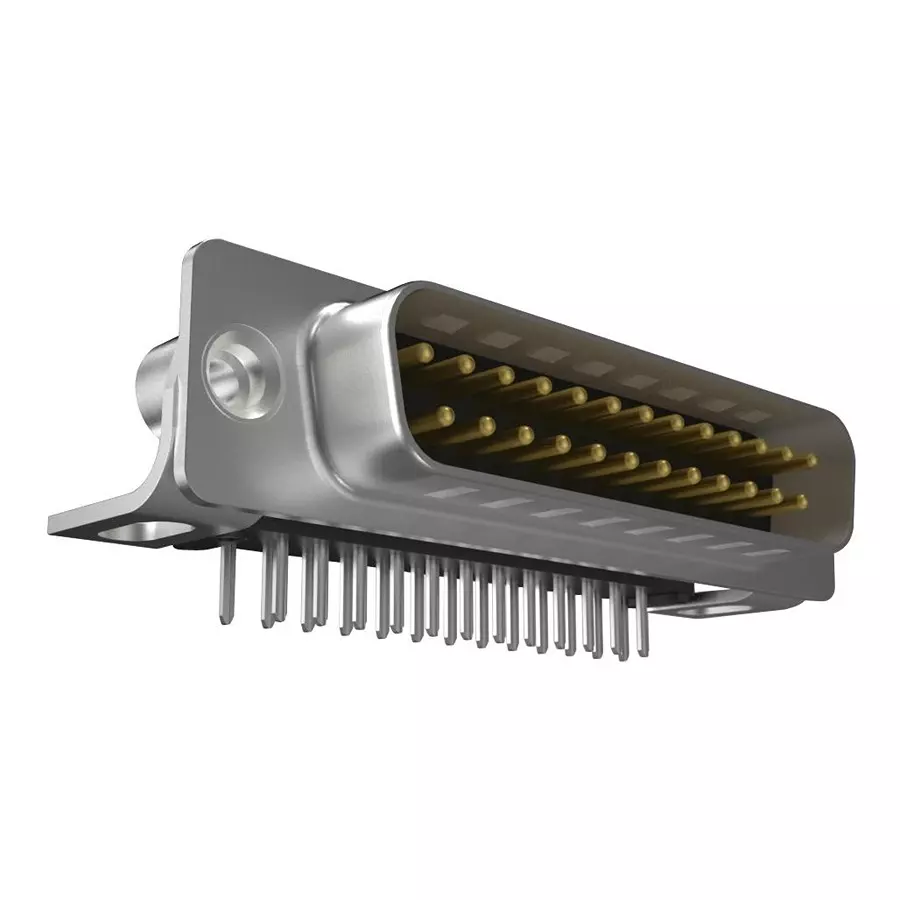 AMPHENOL COMMUNICATIONS SOLUTIONS FILTERED D-SUB CONN, R/A PLUG, 25POS, DB, FCE17B25PA45B