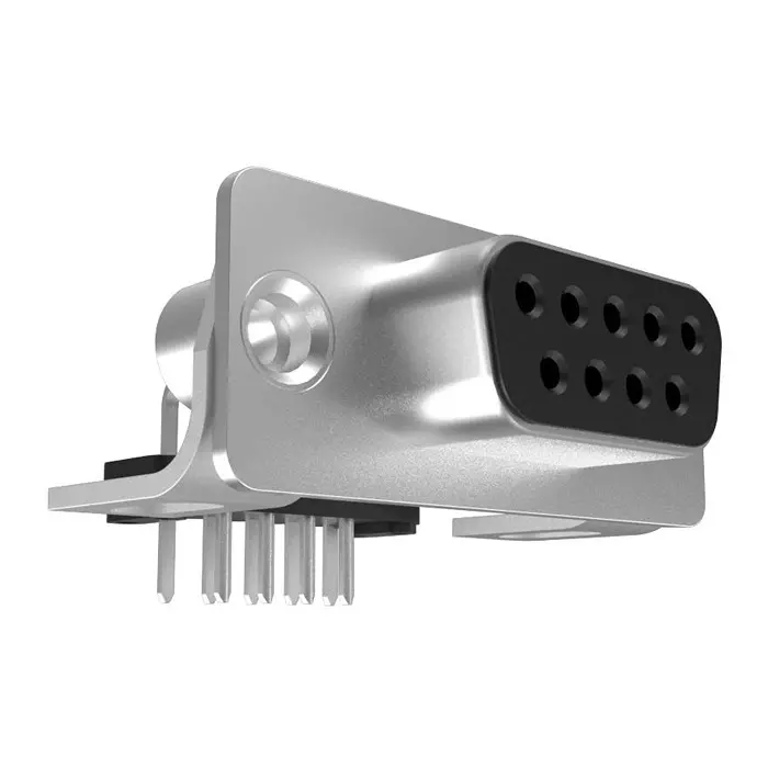 AMPHENOL COMMUNICATIONS SOLUTIONS FILTERED D-SUB CONN, R/A RCPT, 9POS, DE, FCE17E09SC44B