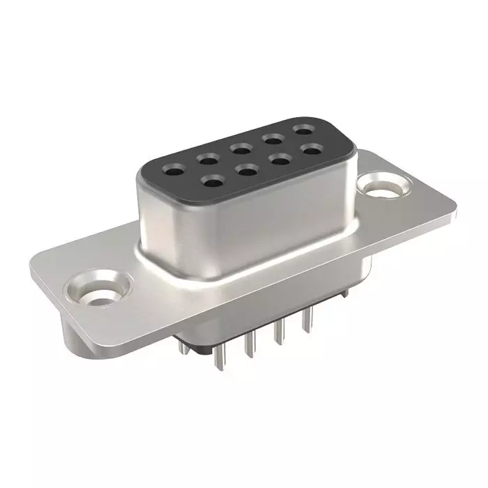 AMPHENOL COMMUNICATIONS SOLUTIONS FILTERED D-SUB CONN, RCPT, 9POS, DE, TH, FCE17E09SE390