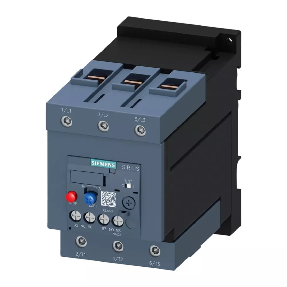 Siemens SIRIUS 3RU2 Thermal Overload Relay 1NC/1NO, 75 A F.L.C, 3 A Contact Rating, 55 kW, 3P, SIRIUS, 3RU21464KD0