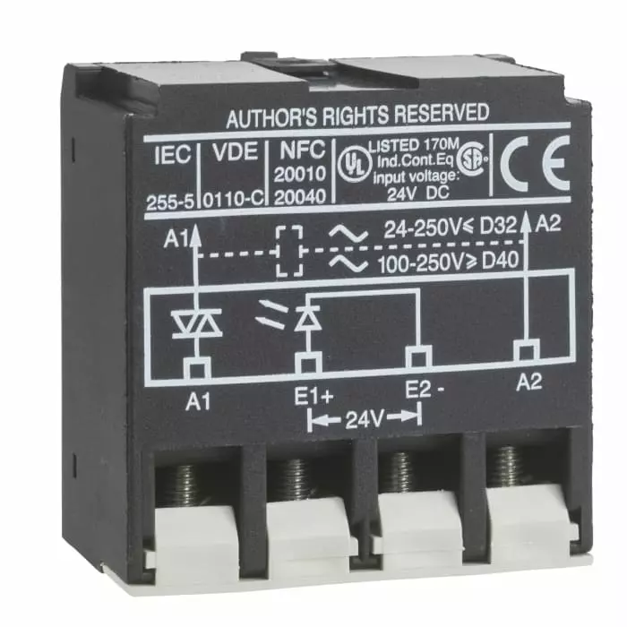 Schneider Electric TeSys Contactor Interface Module for LC1 Series, 250 V, LA4DWB