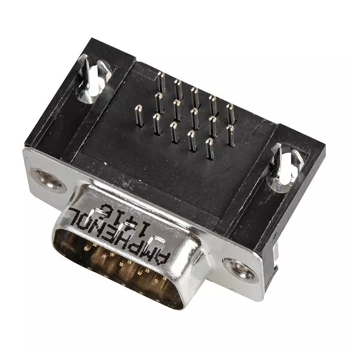 AMPHENOL COMMUNICATIONS SOLUTIONS CONNECTOR, HD D SUB, PLUG, 15POS, L717HDE15PD1CH4R