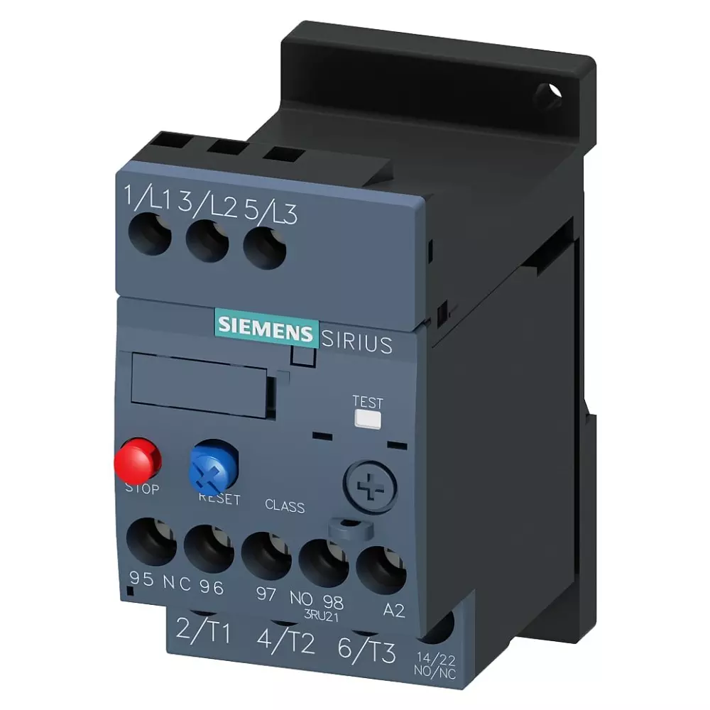 Siemens SIRIUS 3RU2 Thermal Overload Relay 1NC/1NO, 75 A F.L.C, 3 A Contact Rating, 55 kW, 3P, SIRIUS, 3RU21464KD1