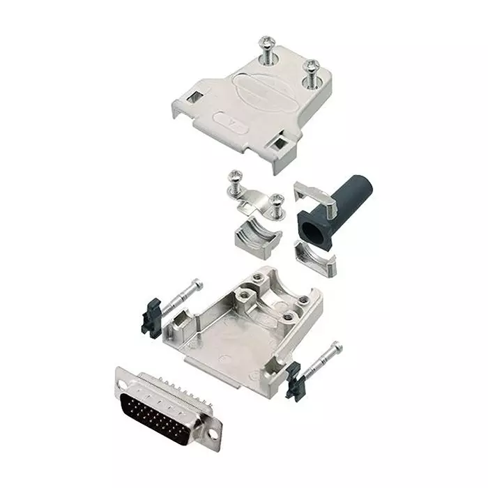 AMPHENOL COMMUNICATIONS SOLUTIONS HD-D SUB CONNECTOR, PLUG, 26POS, SOLDER, L17DTZF15-RG+L717HDA26P