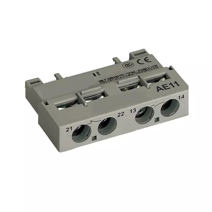 DELIXI ELECTRIC Top Auxiliary Contact 2NO White, AE20