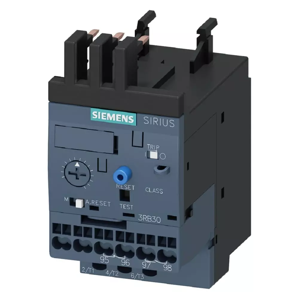Siemens SIRIUS 3RU2 Thermal Overload Relay 1NC/1NO, 22 A F.L.C, 3 A Contact Rating, 18.5 kW, 3P, SIRIUS, 3RU21264CB1