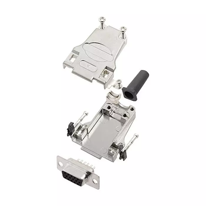 AMPHENOL COMMUNICATIONS SOLUTIONS HD-D SUB CONNECTOR, RCPT, 15POS, SOLDER, L17DTZF09-RG+L77HDE15S