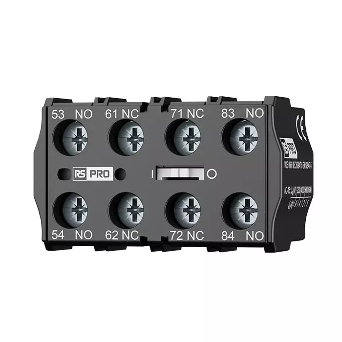 RS PRO Auxiliary Switch Block for K03, K07 and K08 Series Miniature Contactor, 2842365