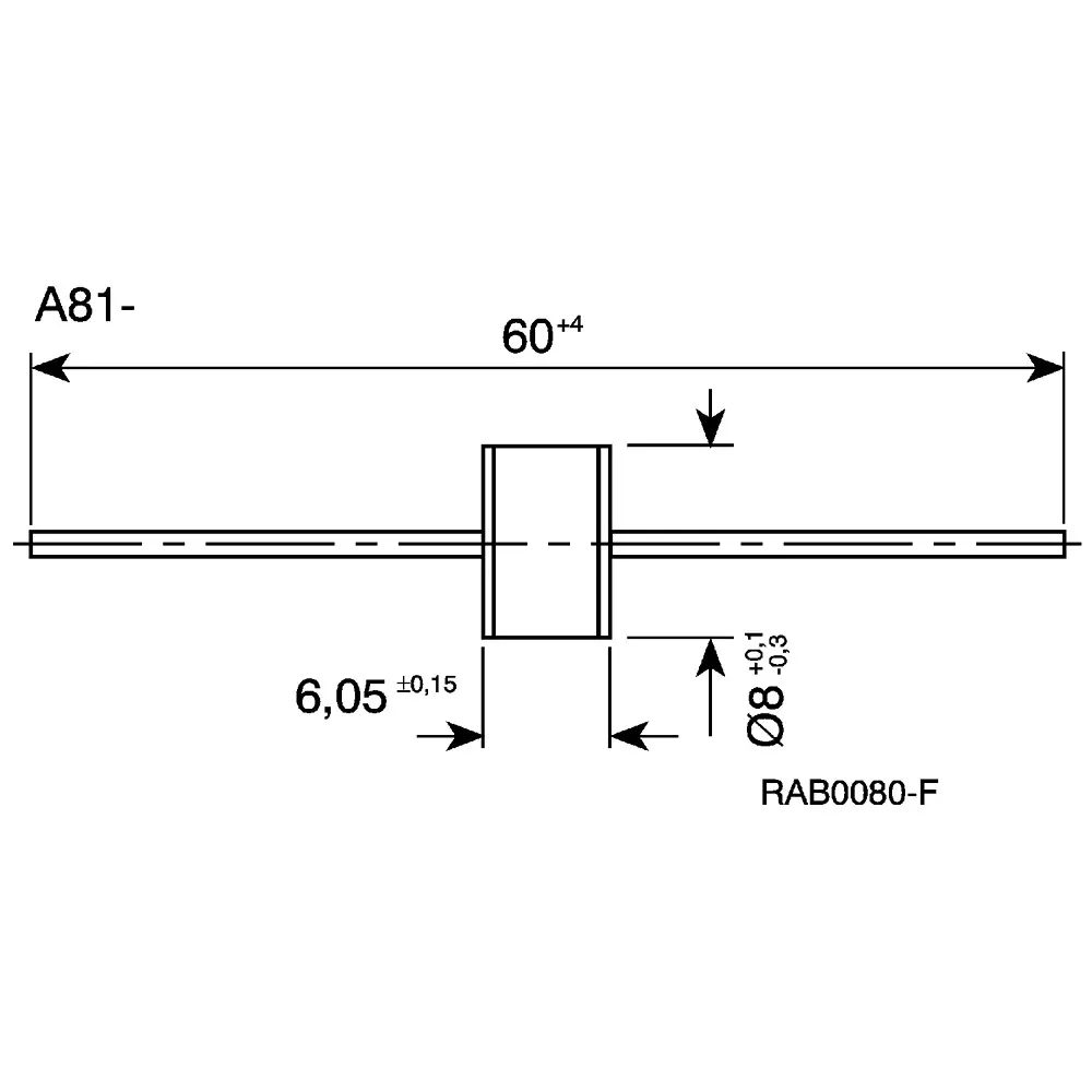 Epcos EHV Series Electrode Arrester Gas Discharge Tube Through Hole 20 kA Maximum Current, B88069X1630T602