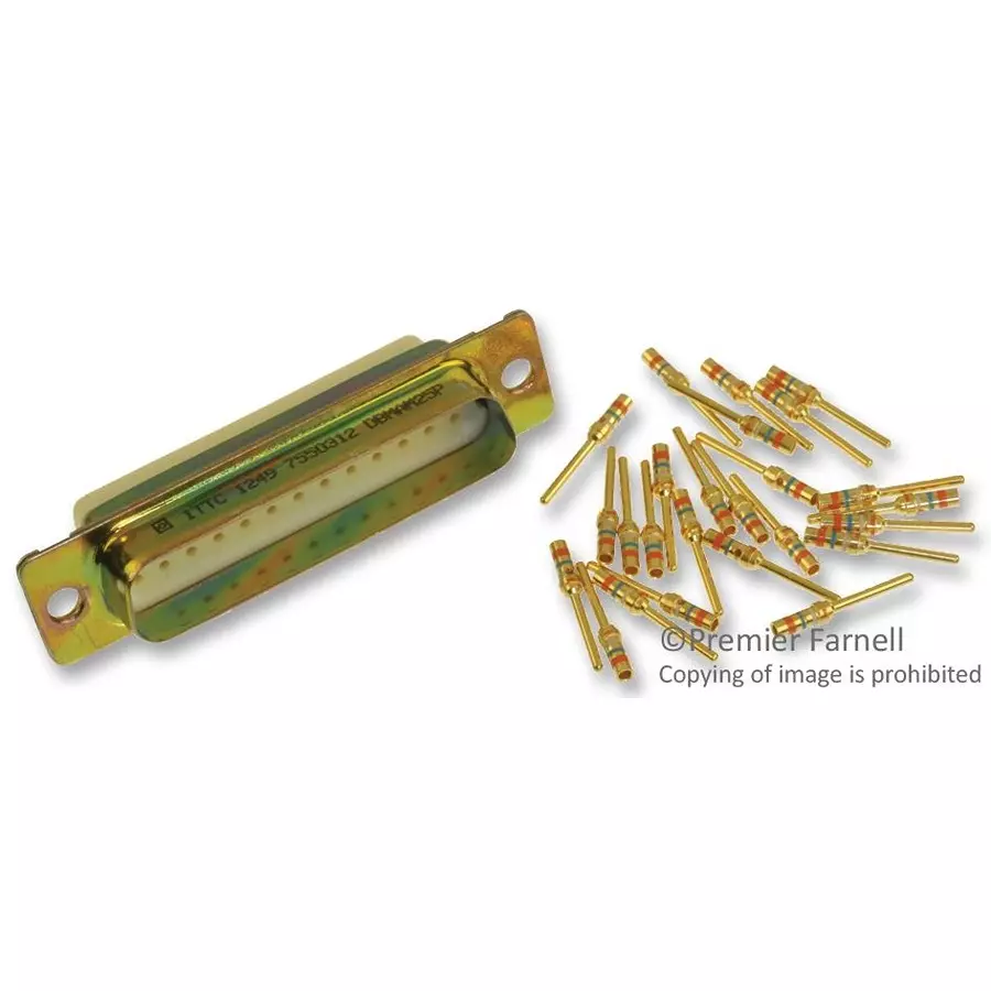 ITT CANNON D Sub Connectors CONNECTOR, STD D SUB, PLUG, 25 POSITION, DBMAM25P