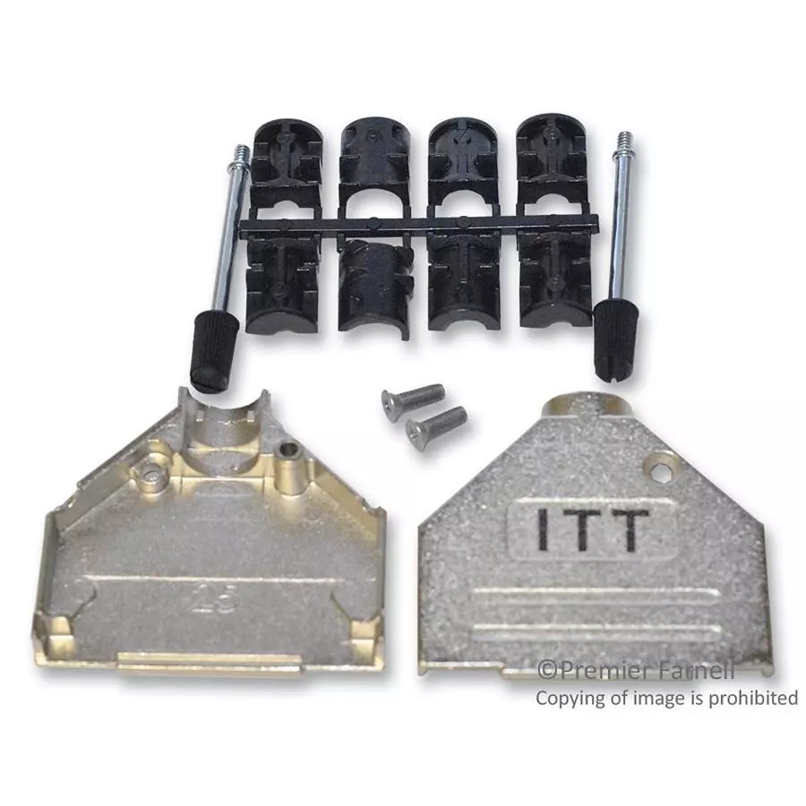 ITT CANNON D Sub Backshells BACKSHELL, D SUB, DB, ZINC, DBFME-101