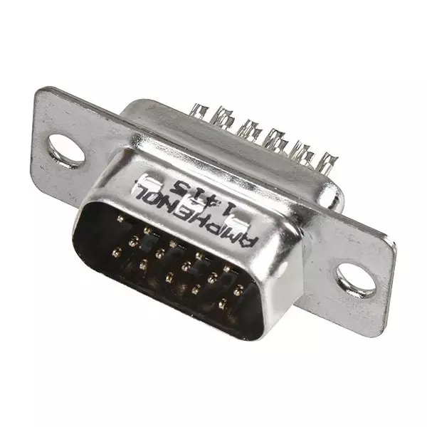 AMPHENOL COMMUNICATIONS SOLUTIONS HD-D SUB CONN, PLUG, DE, 15P, SOLDER CUP, L717HDE15P