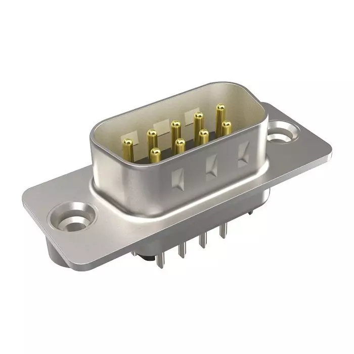 AMPHENOL COMMUNICATIONS SOLUTIONS FILTERED D-SUB CONN, PLUG, 9POS, DE, TH, FCE17E09PE440