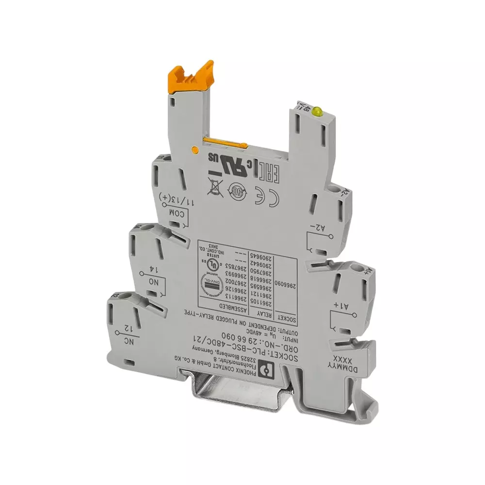 Phoenix Contact 6.2 mm PLC Basic Terminal Block with Screw Connection, without Relay or Solid-State Relay, PLC-BSC-48DC/21