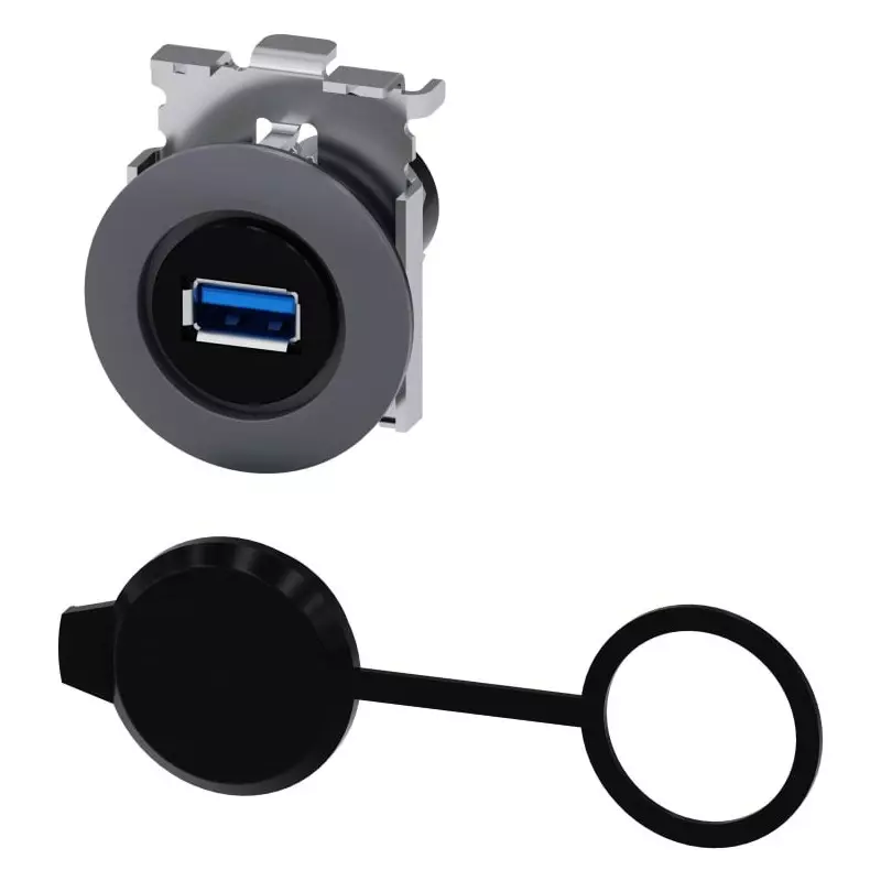 Siemens IP65 USB Connector, 3SU1960-0GA80-0AA0