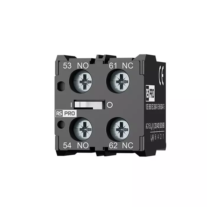 RS PRO Auxiliary Switch Block for K07 and K08 Series Miniature Contactor, K03, 2842364