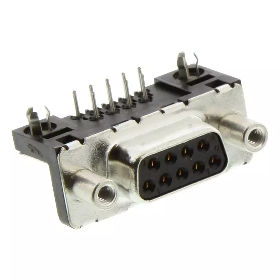 AMPHENOL COMMUNICATIONS SOLUTIONS D-SUB CONN, RCPT, 9POS, THROUGH HOLE, ID09S33E4GV00LF