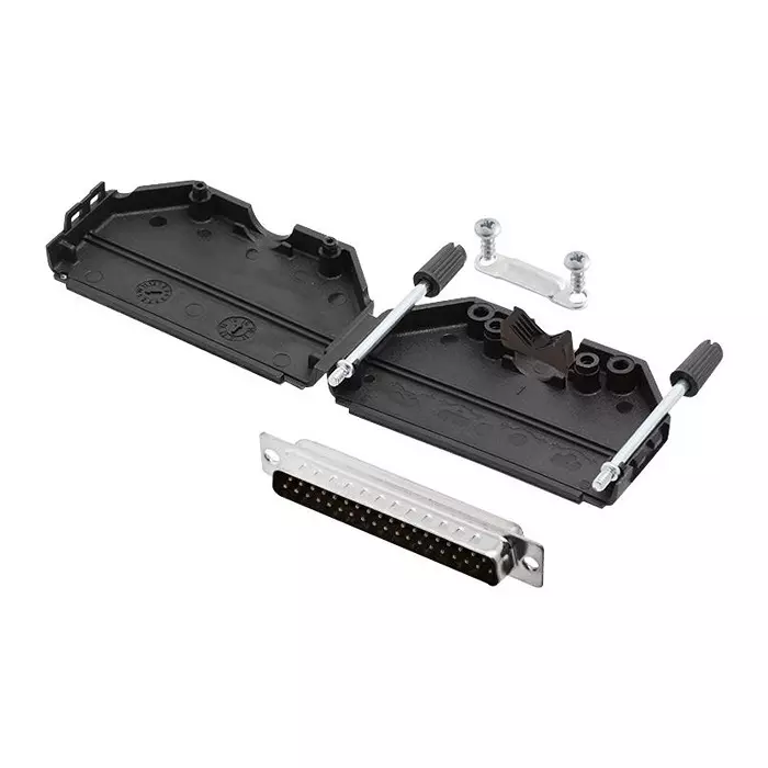 AMPHENOL COMMUNICATIONS SOLUTIONS D SUB CONNECTOR, PLUG, 37POS, SOLDER, L17DPPK37-BK+L717SDC37P