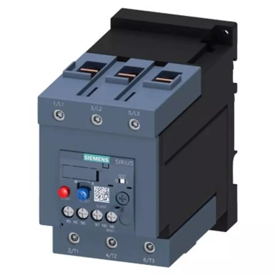 Siemens SIRIUS 3RU2 Thermal Overload Relay 1NC/1NO, 100 A F.L.C, 3 A Contact Rating, 90 kW, 3P, SIRIUS, 3RU21464MB1