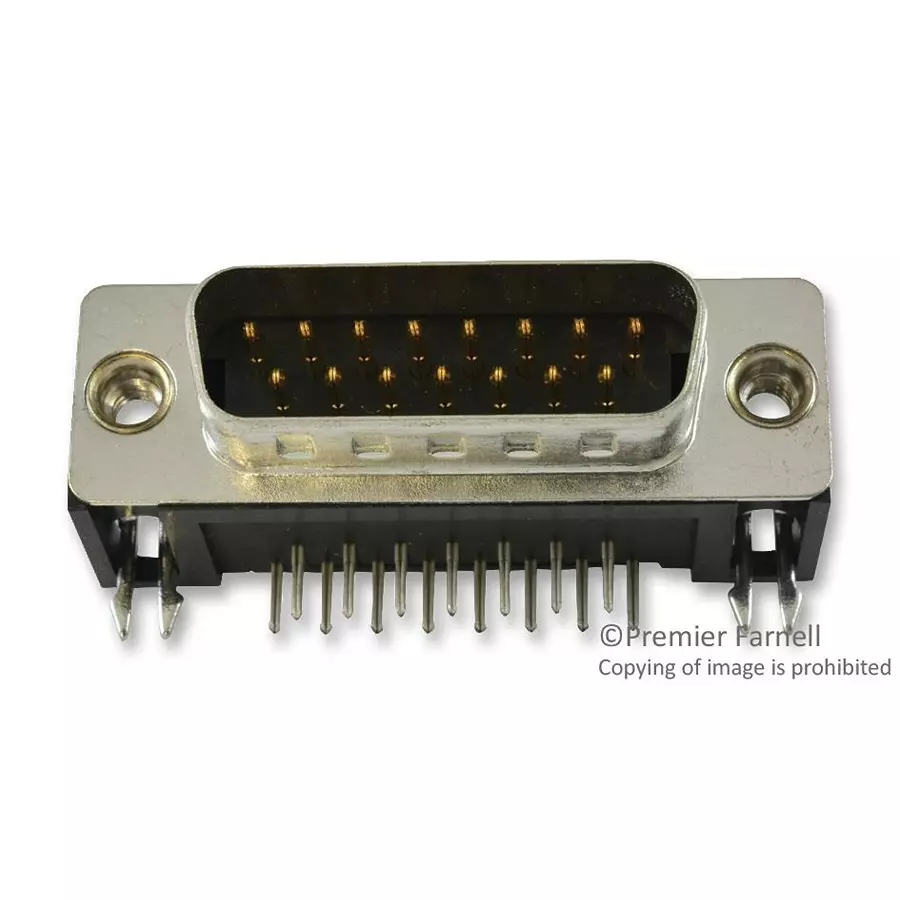 AMPHENOL COMMUNICATIONS SOLUTIONS D SUB CONNECTOR, STANDARD, 15 POSITION, PLUG, 6E17C015PAJ121