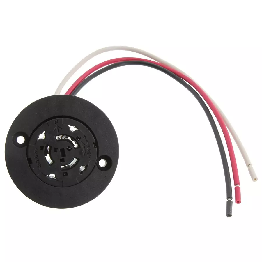 AMPHENOL COMMUNICATIONS SOLUTIONS LED CONN, RCPT, 3POS, CABLE MOUNT, 14AWG, FLA-R0141-30.