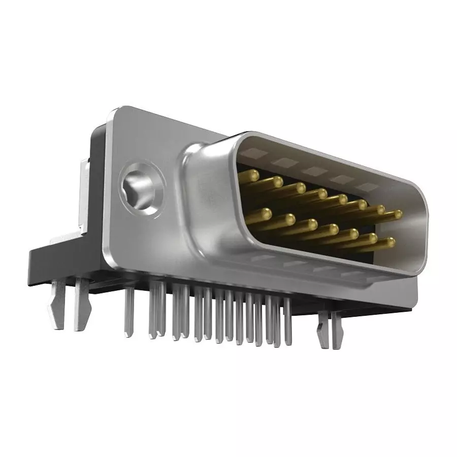 AMPHENOL COMMUNICATIONS SOLUTIONS FILTERED D-SUB CONN, R/A PLUG, 15POS, DA, FCE17A15PA4J0