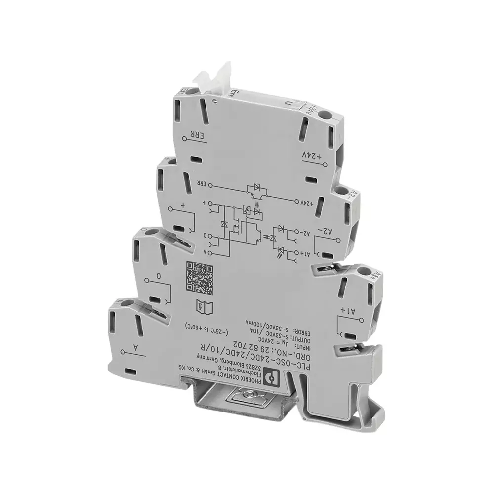 Phoenix Contact PLC-INTERFACE with Checkback Contact, Consisting of Basic Terminal Block with Screw Connection, PLC-OSC-24DC/24DC/10/R
