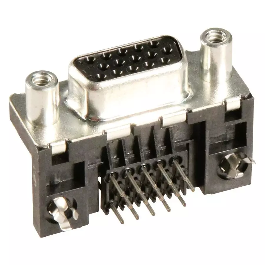 AMPHENOL COMMUNICATIONS SOLUTIONS RECEPTACLE, D SUB, THT, R/A, 15WAY, ICD15S13E6GV00LF