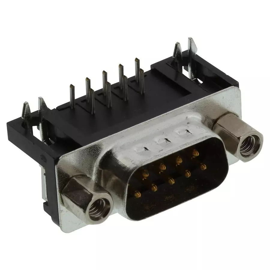 AMPHENOL COMMUNICATIONS SOLUTIONS D-SUB CONN, PLUG, 9POS, THT, R/A, 6E17C009PAJ221