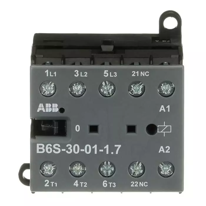 ABB B6S-30-01-1.7-71 B6S Contactor, 24 V DC Coil, 3-Pole, 20 A, 4 kW, 3NO, 690 V AC, GJL1213001R7011