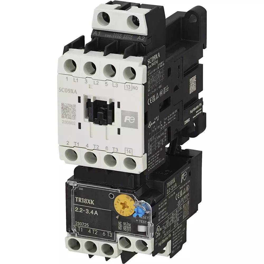 Fuji Electric Electromagnetic Contactor 1B Auxiliary Contact (400 V)9 Amp, SC09XAHR-T01CC