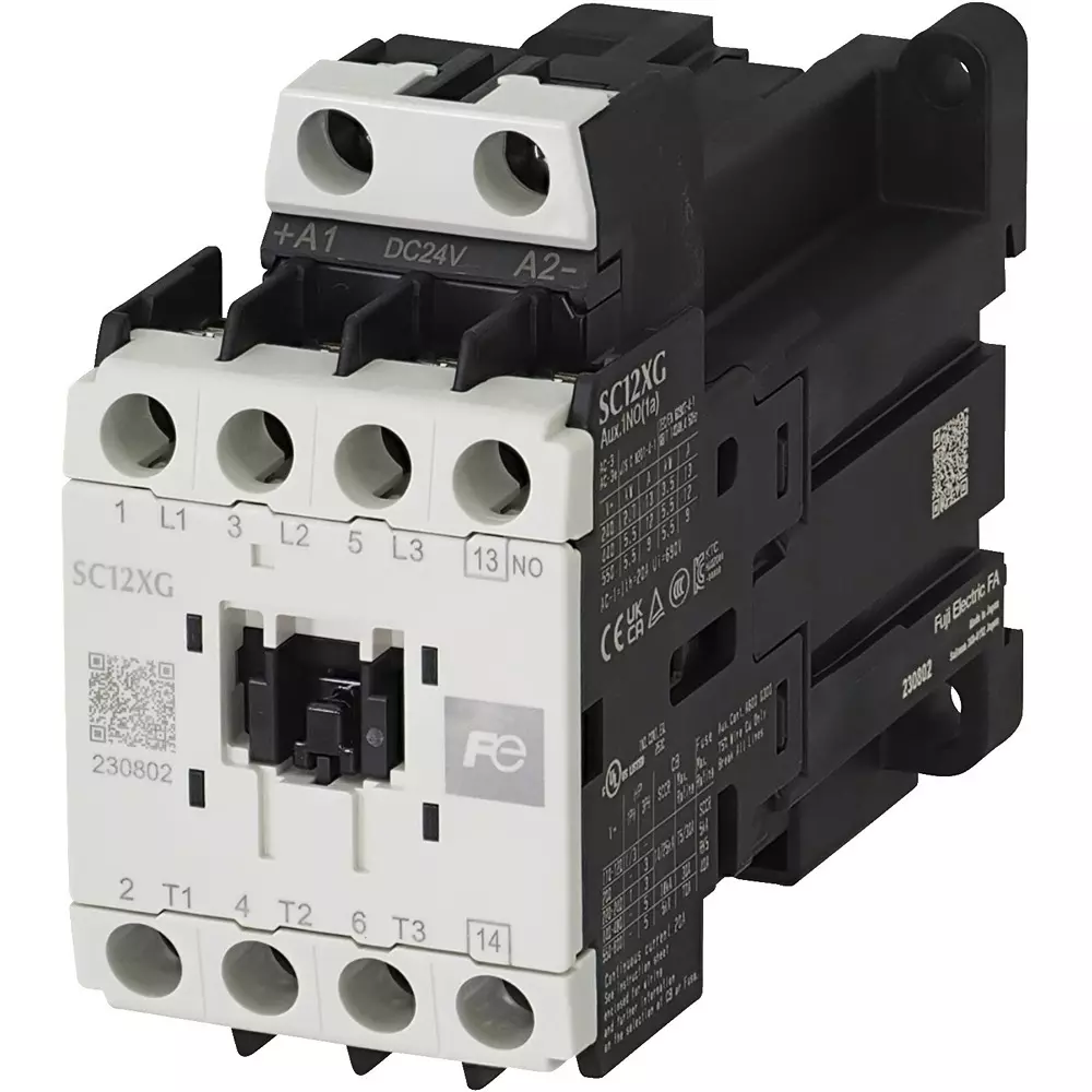 Fuji Electric Electromagnetic Contactor 1A Auxiliary Contact (400 V)12 Amp, SC12XG-M10CC