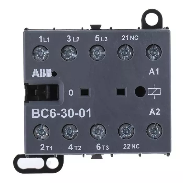 ABB BC6 B Contactor, 24 V DC Coil, 3-Pole, 9 A, 4 kW, 3NO, 690 V AC, BC6-30-01-01