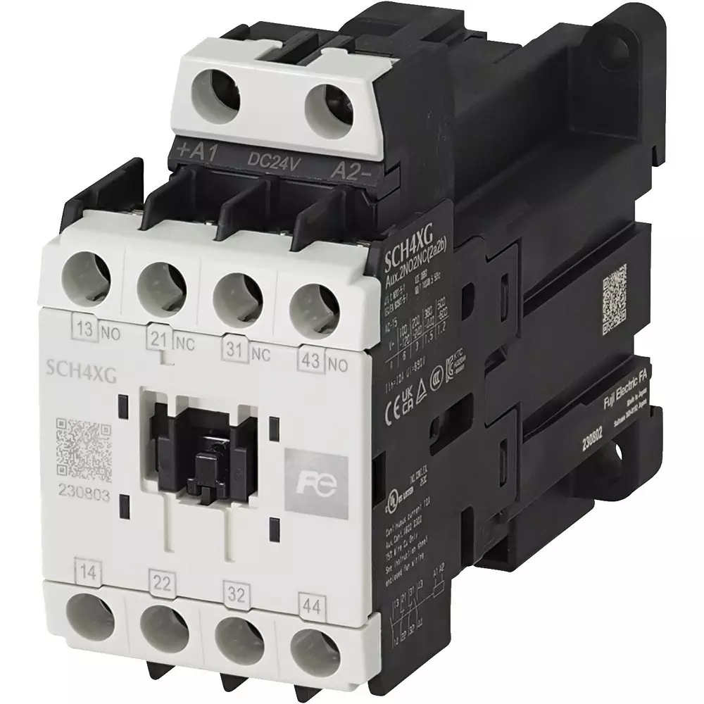 Fuji Electric Electromagnetic Contactor 4A2B Auxiliary Contact 4 Pole, SCH4XGH-142Z3