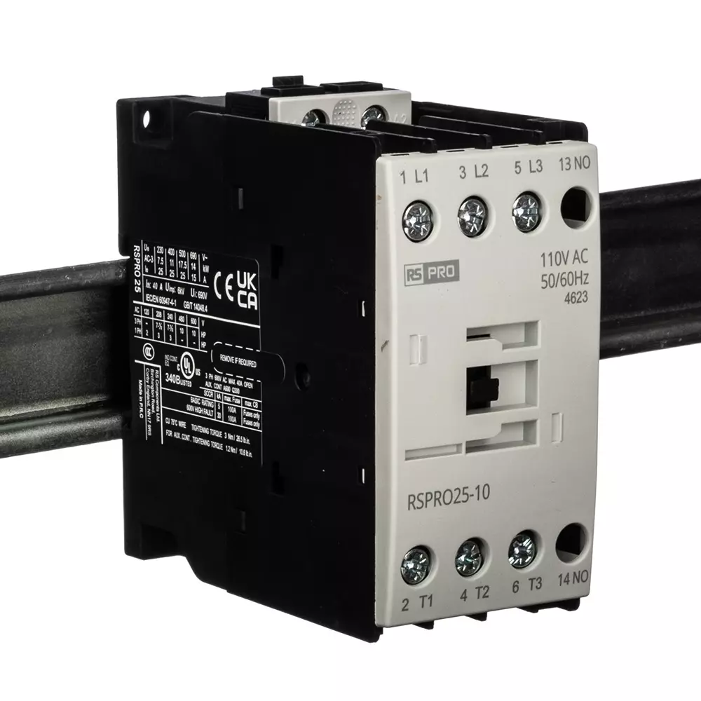 Buy RS PRO Contactor 3 Pole 110 V AC Coil Voltage 25 Amp Contact ...