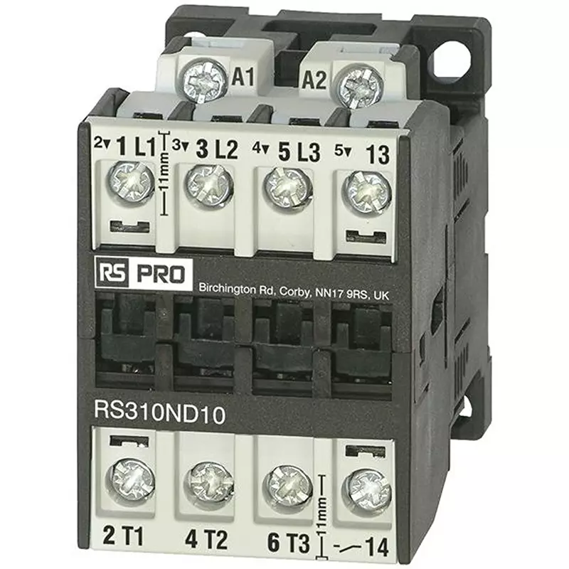 RS PRO Contactor 3 Pole 110 V AC Coil Voltage 10 Amp Contact Current, 2778414