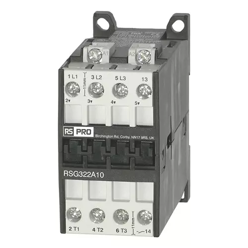 RS PRO Contactor 3 Pole 24 V DC Coil Voltage 22 Amp Contact Current, 2778510