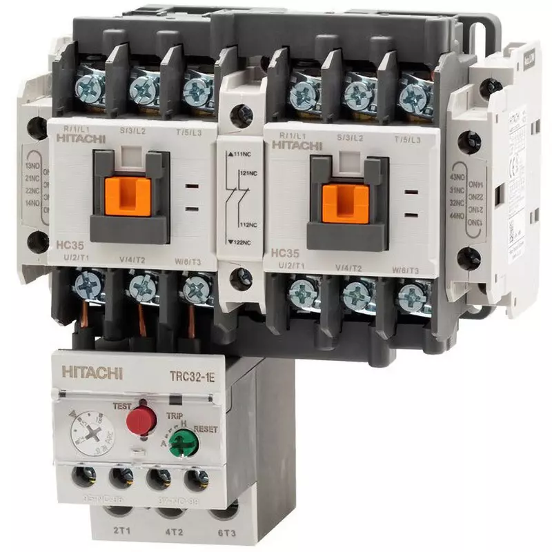 Hitachi Electromagnetic Contactor Reversible Operation 12 million times Mechanical Durability, HC35-RT 7.5kW 200V AC100V