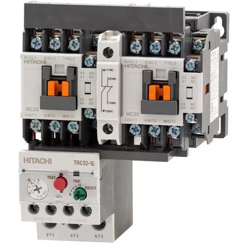 Hitachi Electromagnetic Contactor Reversible Operation 15 million times Mechanical Durability, HC20-RT 1.5kW 200V AC200V