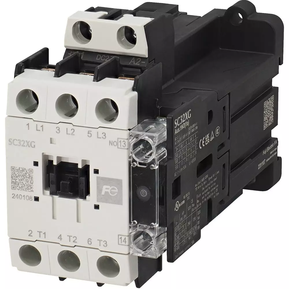 Fuji Electric Electromagnetic Contactor 1B Auxiliary Contact (400 V)32 Amp, SC32XGH-101
