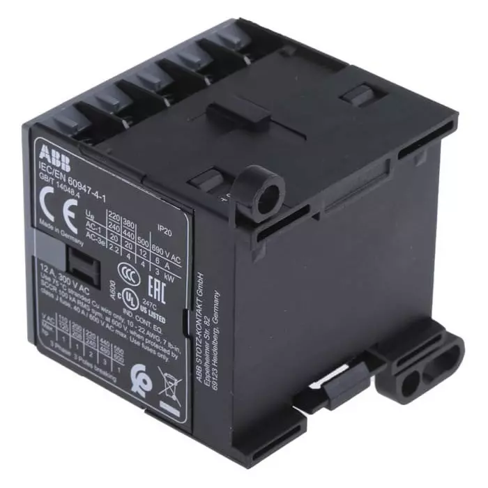 ABB B6 B Contactor, 230 V AC Coil, 3-Pole, 9 A, 4 kW, 3NO, 690 V AC, B6-30-01-80