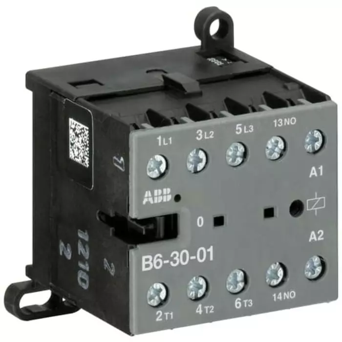 ABB B6 B Contactor, 230 V AC Coil, 3-Pole, 9 A, 4 kW, 3NO, 690 V AC, B6-30-01-80