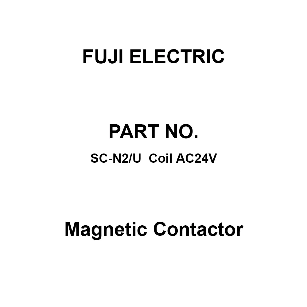 Fuji Electric Magnetic Contactor Three-Phase AC 200 to 240 V, SC-N2/U Coil AC24V